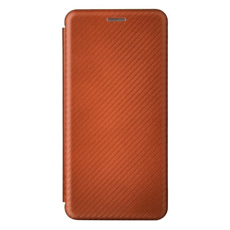 For Sharp Aquos Sense 6 Carbon Fiber Texture Horizontal Flip TPU + PC + PU Leather Case with Card Slot