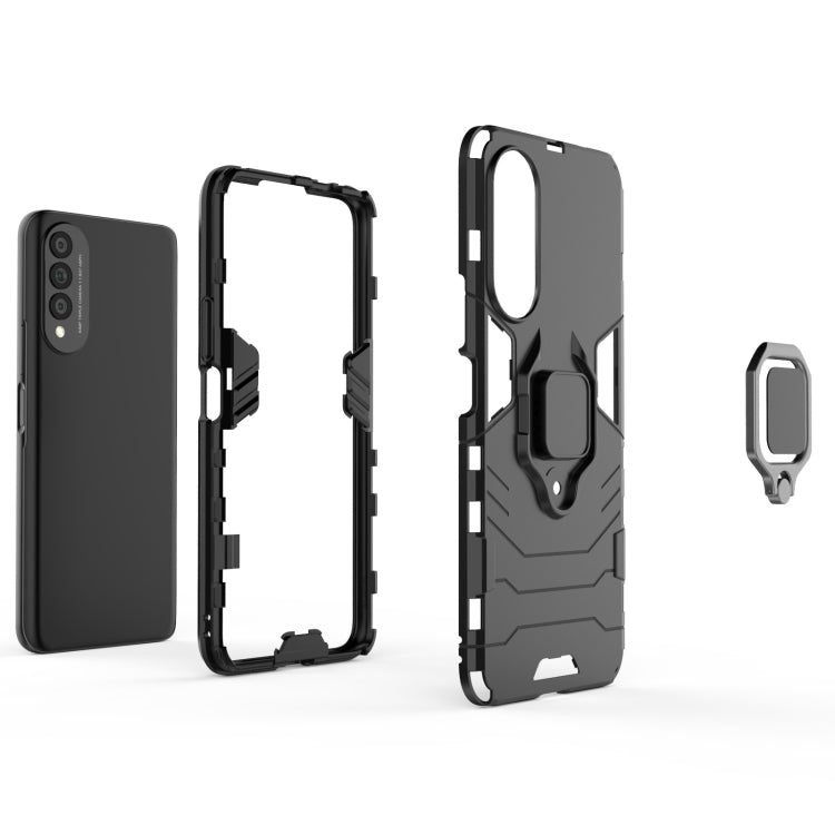 For Honor X20 SE PC + TPU Shockproof Protective Case with Magnetic Ring Holder