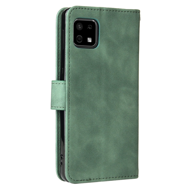 For Sharp Aquos Sense 6 Solid Color Skin Feel Magnetic Buckle Horizontal Flip Calf Texture PU Leather Case with Holder & Card Slots & Wallet