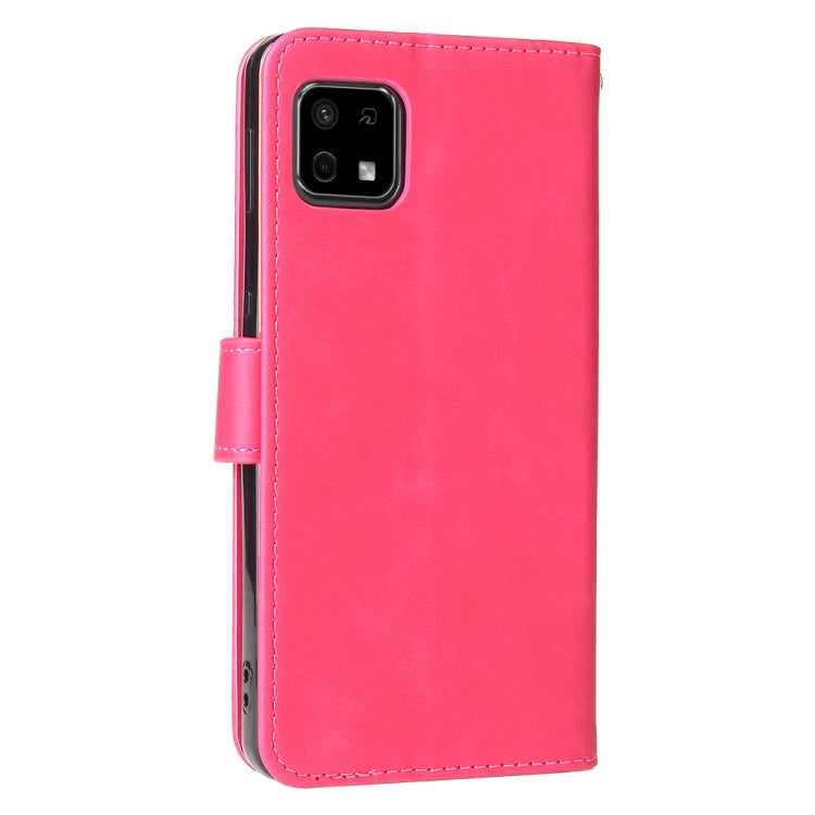 For Sharp Aquos Sense 6 Solid Color Skin Feel Magnetic Buckle Horizontal Flip Calf Texture PU Leather Case with Holder & Card Slots & Wallet