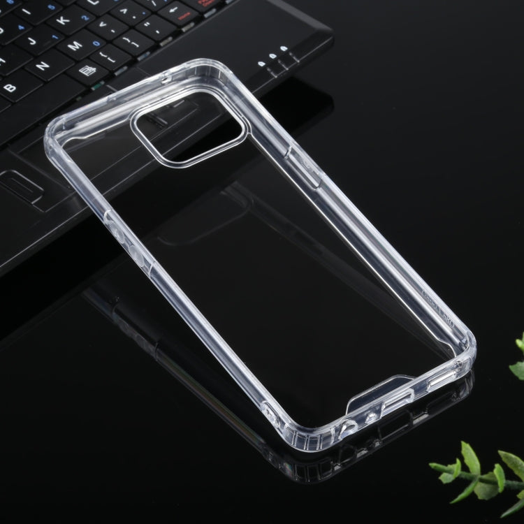 For OPPO Reno4 Lite / F17 Pro Four-corner Shockproof Transparent TPU + PC Protective Case