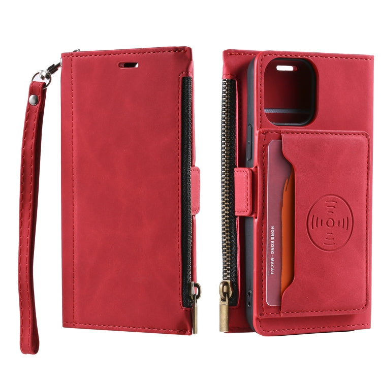 For Samsung Galaxy A22 5G Side Zipper Back Card Horizontal Flip PU Leather Case with Card Slots & Wallet & Photo Frame & Lanyard