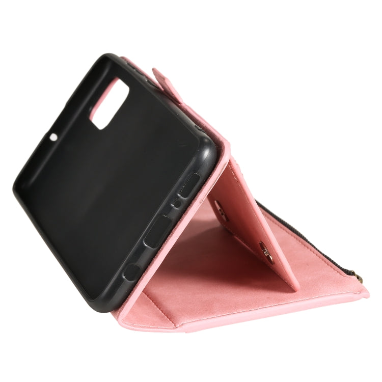 For Samsung Galaxy A71 5G Side Zipper Back Card Horizontal Flip PU Leather Case with Card Slots & Wallet & Photo Frame & Lanyard