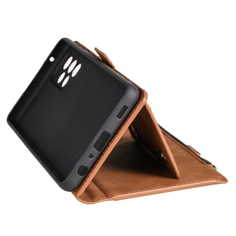 For Samsung Galaxy A72 Side Zipper Back Card Horizontal Flip PU Leather Case with Card Slots & Wallet & Photo Frame & Lanyard