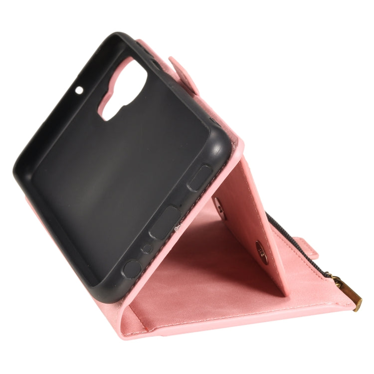 For Samsung Galaxy A32 5G Side Zipper Back Card Horizontal Flip PU Leather Case with Card Slots & Wallet & Photo Frame & Lanyard