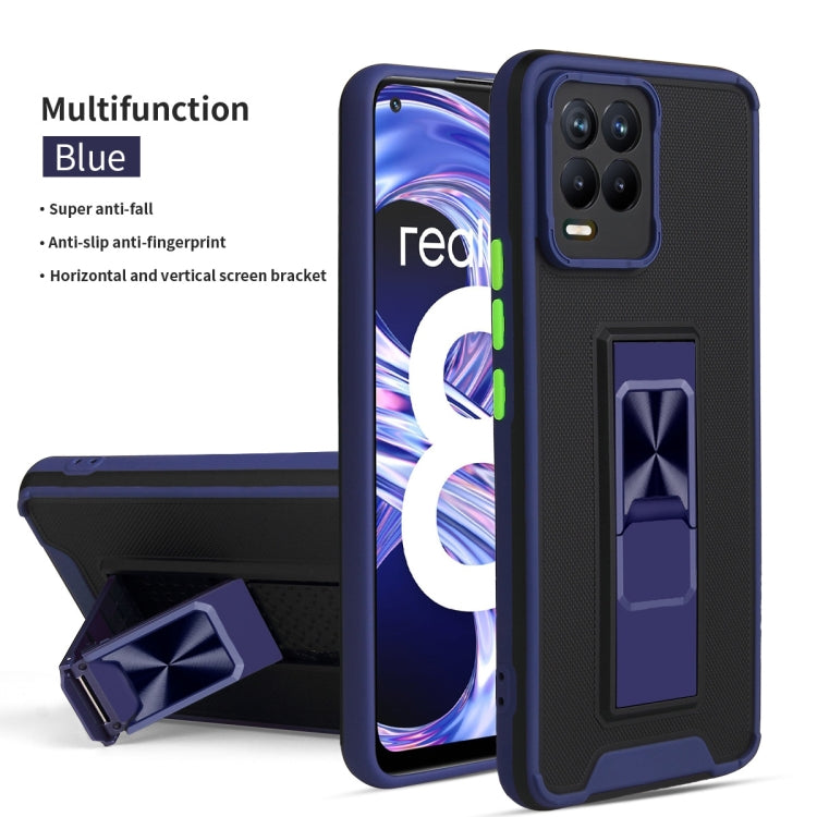 For OPPO Realme 8 / 8 Pro Dual-color Skin Feel TPU + PC Magnetic Shockproof Case with Invisible Holder