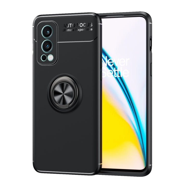 For OnePlus Nord 2 5G Metal Ring Holder 360 Degree Rotating TPU Case
