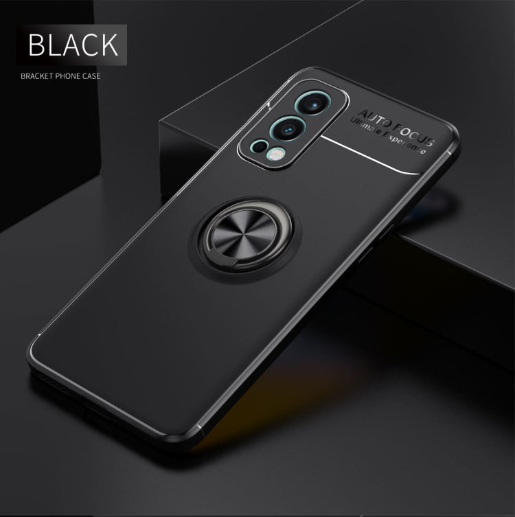 For OnePlus Nord 2 5G Metal Ring Holder 360 Degree Rotating TPU Case