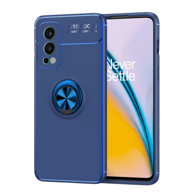 For OnePlus Nord 2 5G Metal Ring Holder 360 Degree Rotating TPU Case