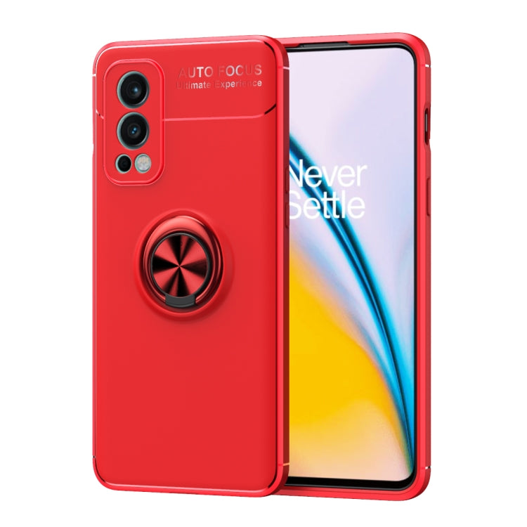 For OnePlus Nord 2 5G Metal Ring Holder 360 Degree Rotating TPU Case