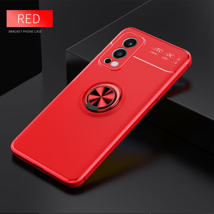 For OnePlus Nord 2 5G Metal Ring Holder 360 Degree Rotating TPU Case