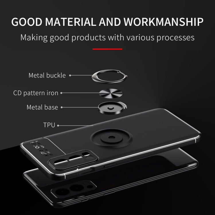 For OnePlus Nord 2 5G Metal Ring Holder 360 Degree Rotating TPU Case