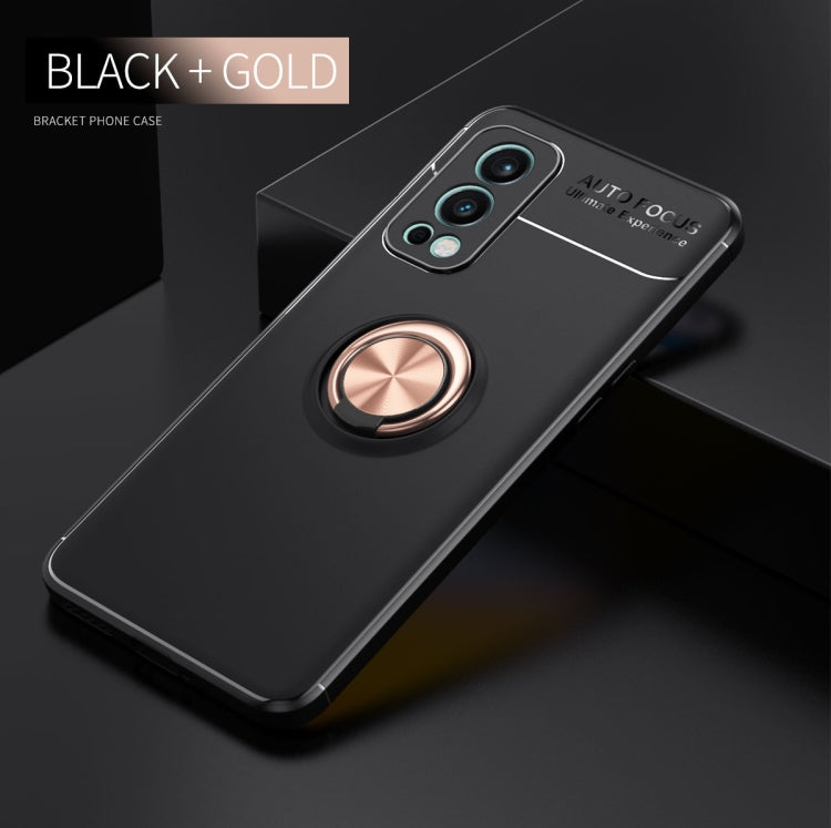 For OnePlus Nord 2 5G Metal Ring Holder 360 Degree Rotating TPU Case