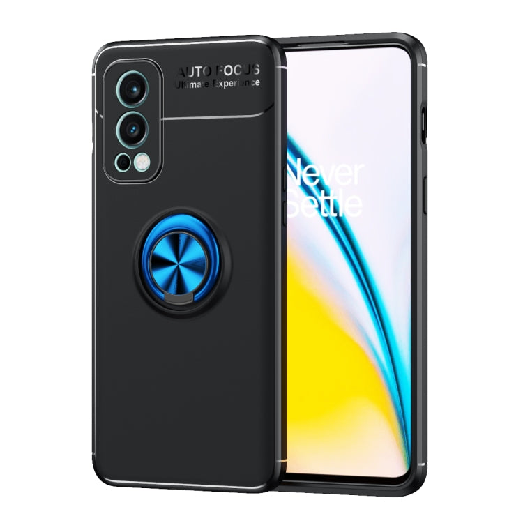 For OnePlus Nord 2 5G Metal Ring Holder 360 Degree Rotating TPU Case