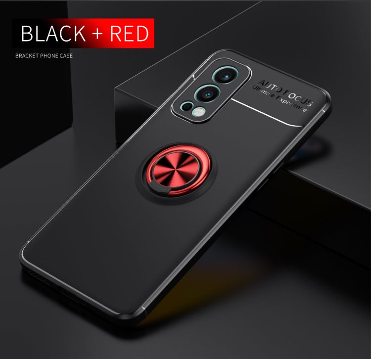 For OnePlus Nord 2 5G Metal Ring Holder 360 Degree Rotating TPU Case