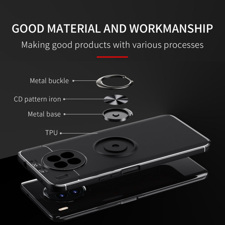 For Huawei nova 8i Metal Ring Holder 360 Degree Rotating TPU Case