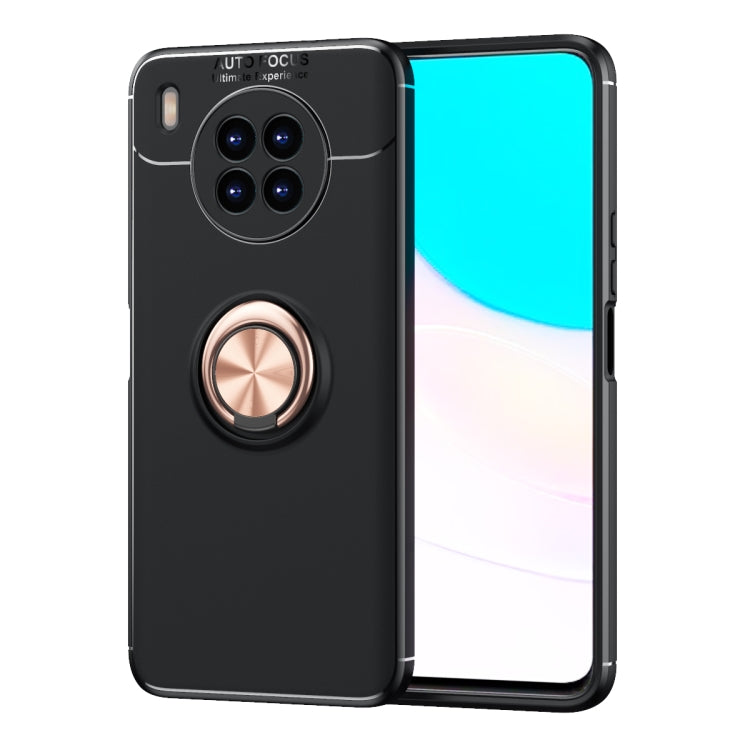 For Huawei nova 8i Metal Ring Holder 360 Degree Rotating TPU Case