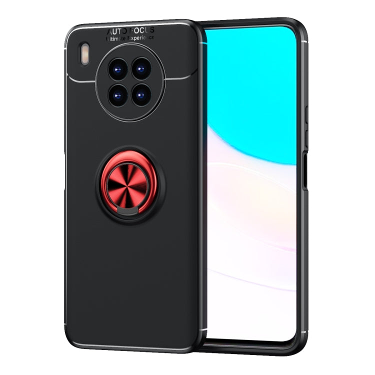 For Huawei nova 8i Metal Ring Holder 360 Degree Rotating TPU Case