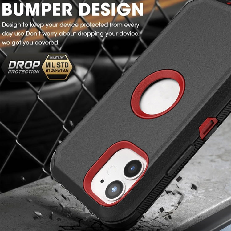 For iPhone 12 mini Robot Shockproof Silicone + PC Protective Case with Back Clip Holder