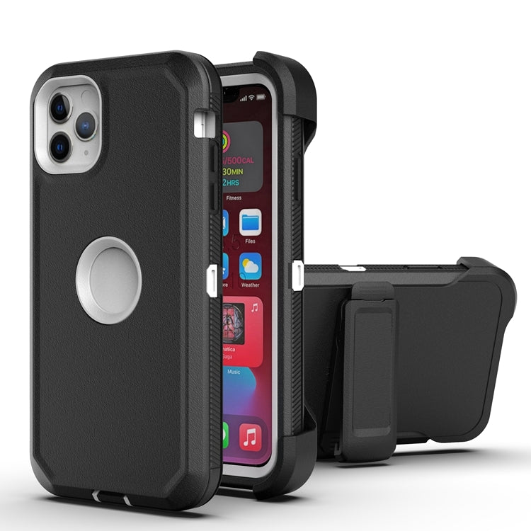 For iPhone 11 Robot Shockproof Silicone + PC Protective Case with Back Clip Holder