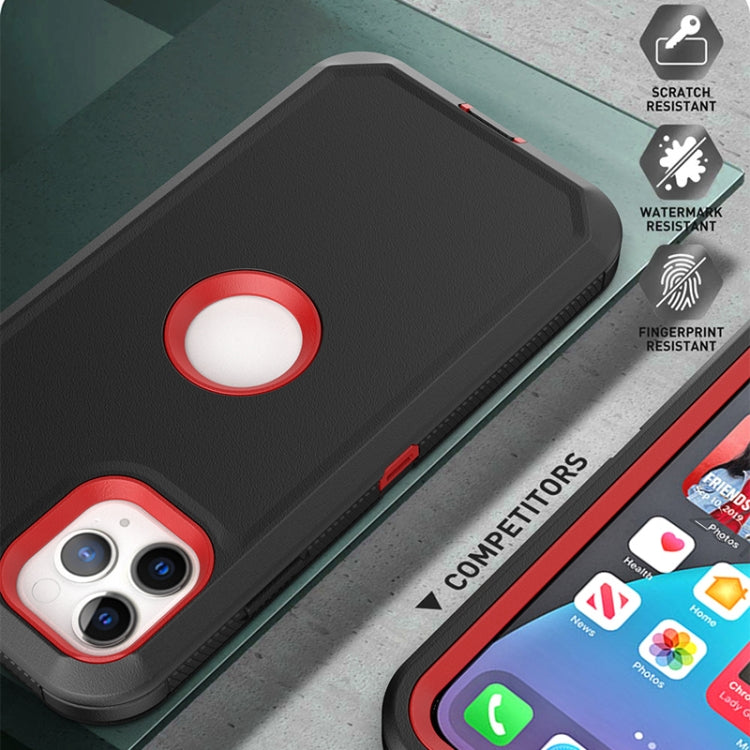 For iPhone 11 Robot Shockproof Silicone + PC Protective Case with Back Clip Holder