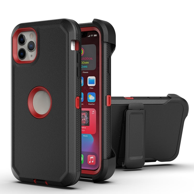 For iPhone 11 Pro Robot Shockproof Silicone + PC Protective Case with Back Clip Holder