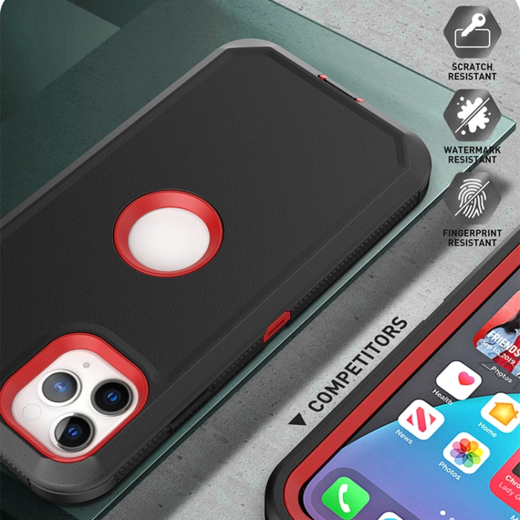 For iPhone 11 Pro Robot Shockproof Silicone + PC Protective Case with Back Clip Holder