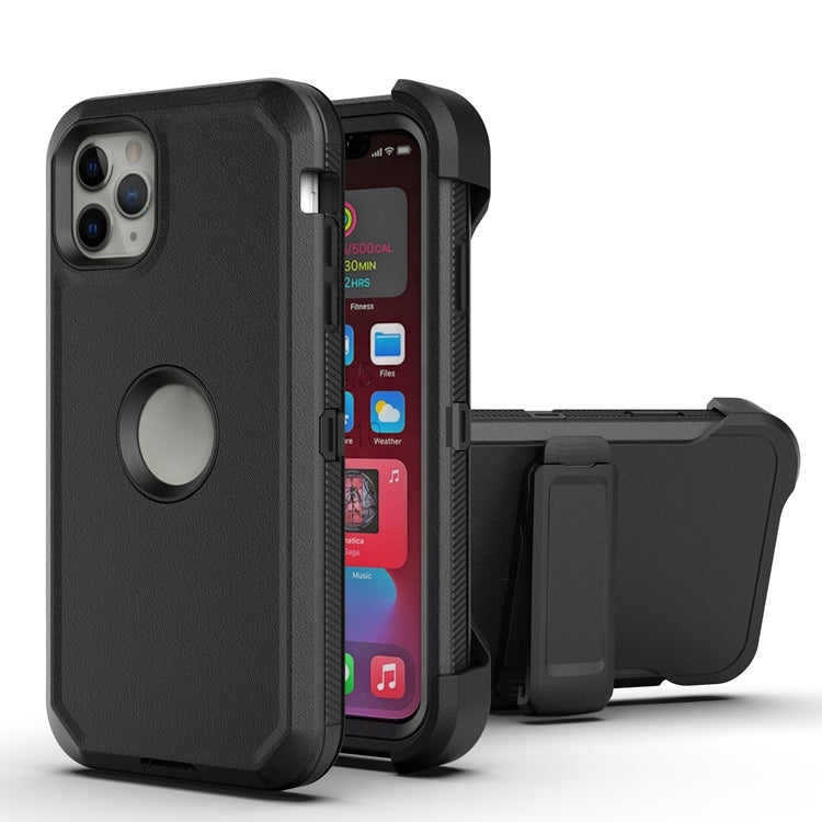 For iPhone 11 Pro Max Robot Shockproof Silicone + PC Protective Case with Back Clip Holder