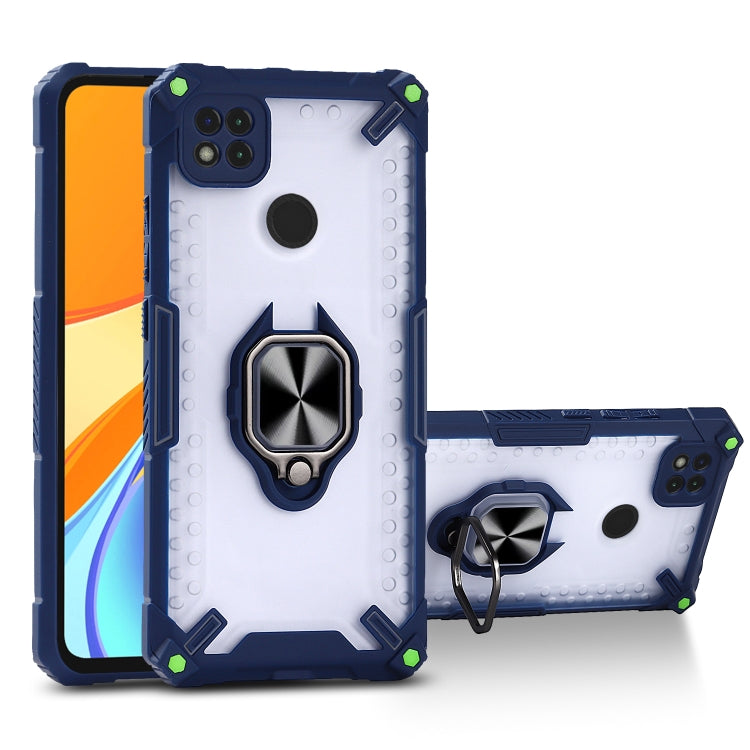 Matte TPU + PC Magnetic Shockproof Case with Ring Holder For Xiaomi Redmi 9C