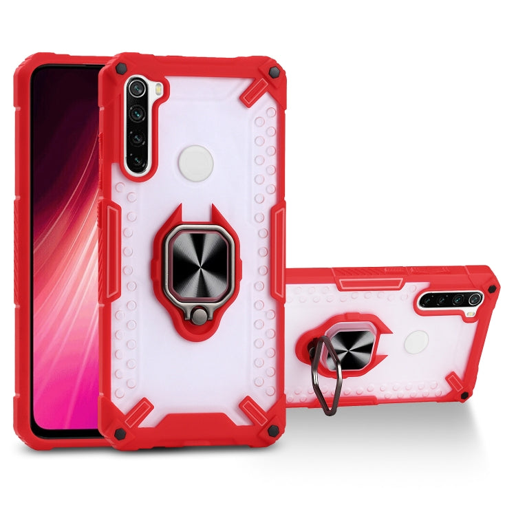 Matte TPU + PC Magnetic Shockproof Case with Ring Holder For Xiaomi Redmi Note 8