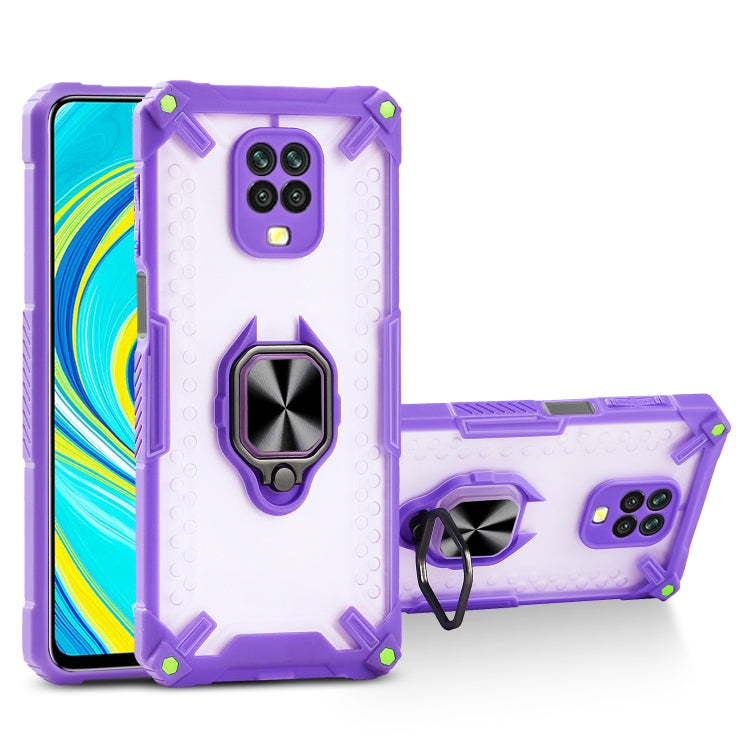Matte TPU + PC Magnetic Shockproof Case with Ring Holder For Xiaomi Redmi Note 9S