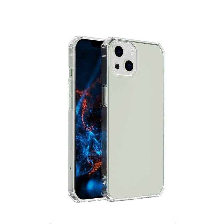 For iPhone 13 mini Straight Side Octagonal Transparent Shockproof TPU Protective Case