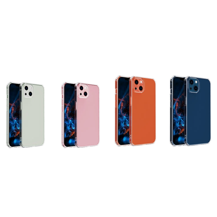 For iPhone 13 mini Straight Side Octagonal Transparent Shockproof TPU Protective Case