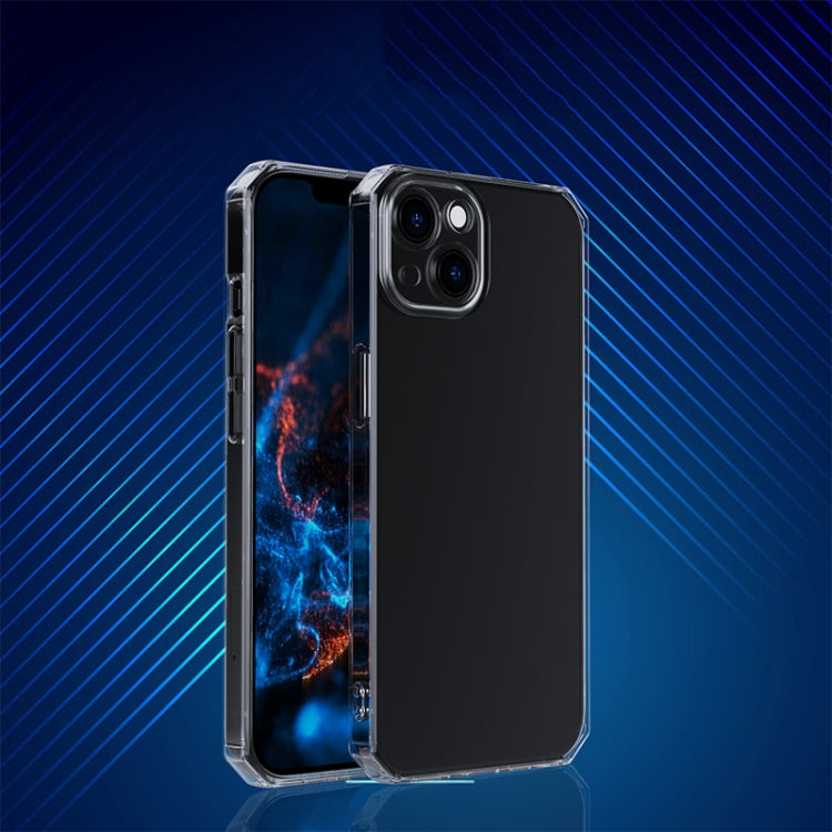 For iPhone 13 mini Straight Side Octagonal Transparent Shockproof TPU Protective Case