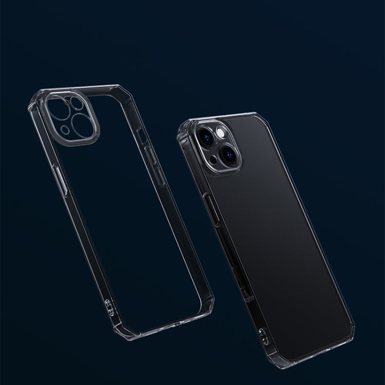 For iPhone 13 mini Straight Side Octagonal Transparent Shockproof TPU Protective Case