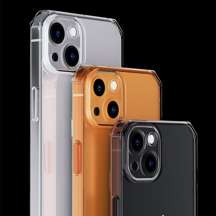 For iPhone 13 mini Straight Side Octagonal Transparent Shockproof TPU Protective Case