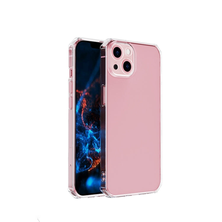 For iPhone 13 Straight Side Octagonal Transparent Shockproof TPU Protective Case