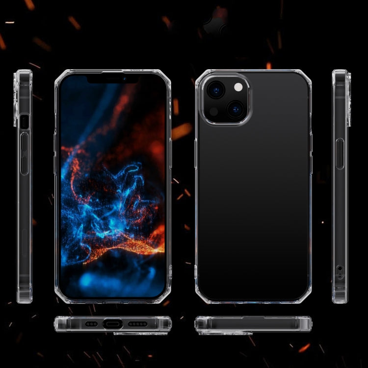 For iPhone 13 Pro Max Straight Side Octagonal Transparent Shockproof TPU Protective Case