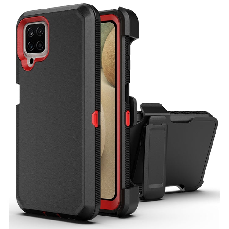 For Samsung Galaxy A22 Robot Shockproof Silicone + PC Protective Case with Back Clip Holder