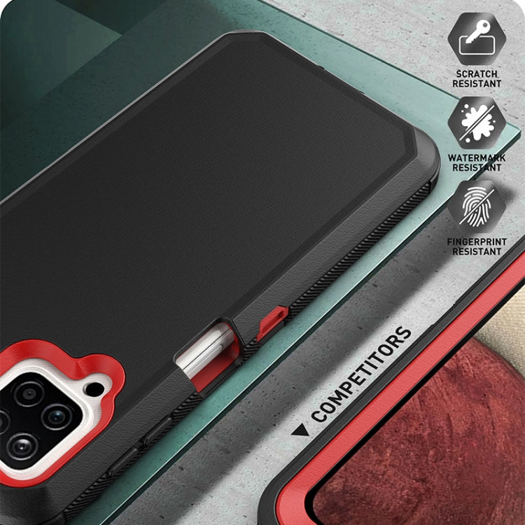 For Samsung Galaxy A22 Robot Shockproof Silicone + PC Protective Case with Back Clip Holder