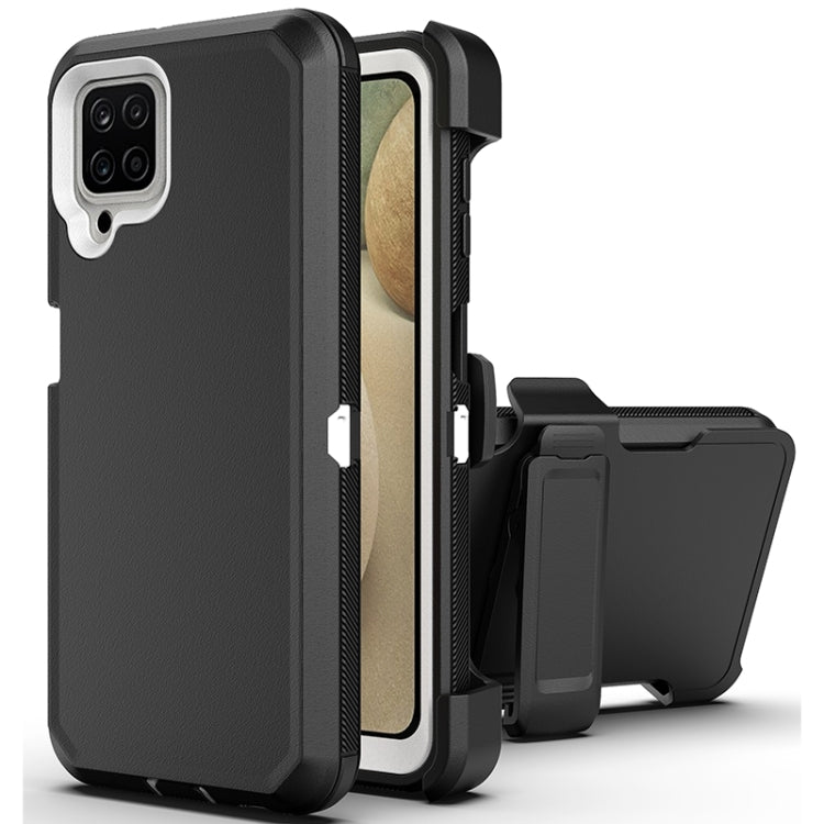 For Samsung Galaxy A22 Robot Shockproof Silicone + PC Protective Case with Back Clip Holder
