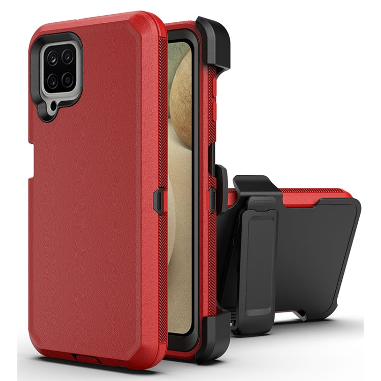 For Samsung Galaxy A22 Robot Shockproof Silicone + PC Protective Case with Back Clip Holder