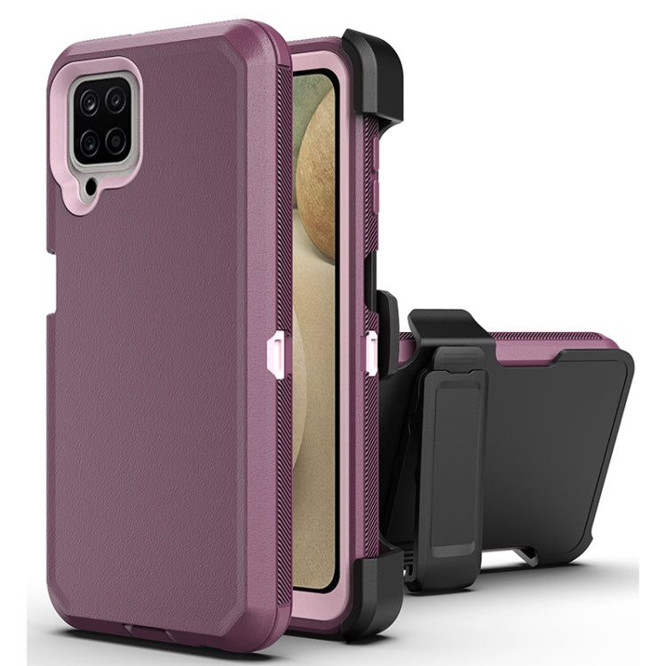 For Samsung Galaxy A22 Robot Shockproof Silicone + PC Protective Case with Back Clip Holder