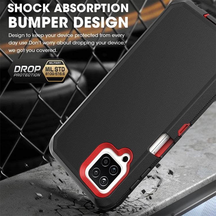 For Samsung Galaxy A22 Robot Shockproof Silicone + PC Protective Case with Back Clip Holder