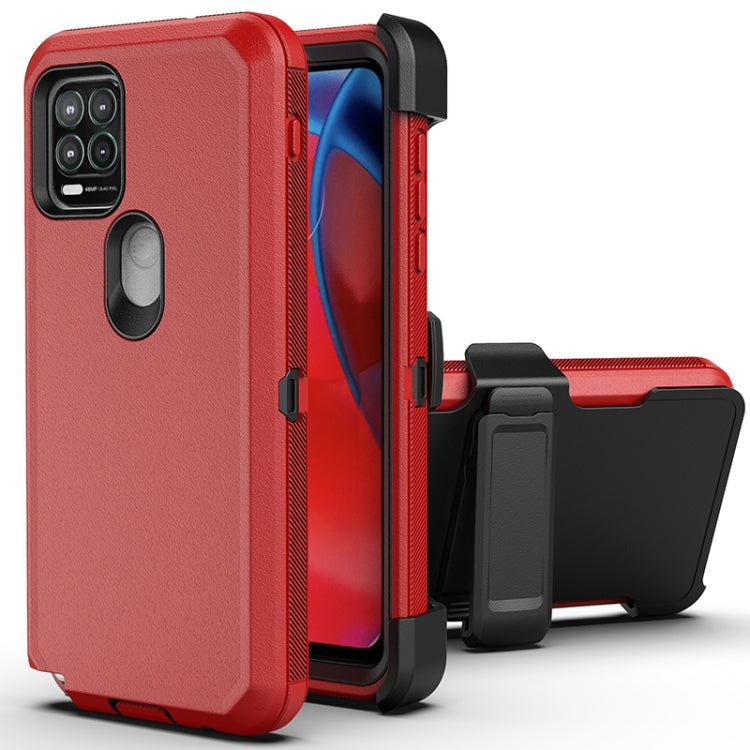 For Motorola Moto G Stylus 5G Robot Shockproof Silicone + PC Protective Case with Back Clip Holder