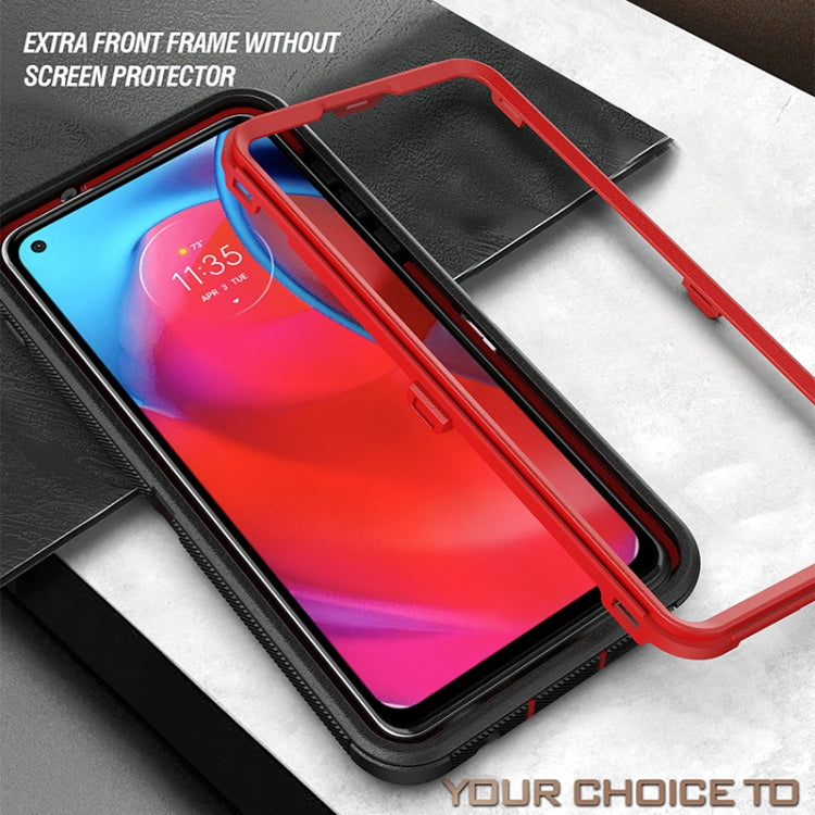 For Motorola Moto G Stylus 5G Robot Shockproof Silicone + PC Protective Case with Back Clip Holder