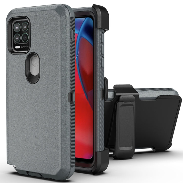 For Motorola Moto G Stylus 5G Robot Shockproof Silicone + PC Protective Case with Back Clip Holder
