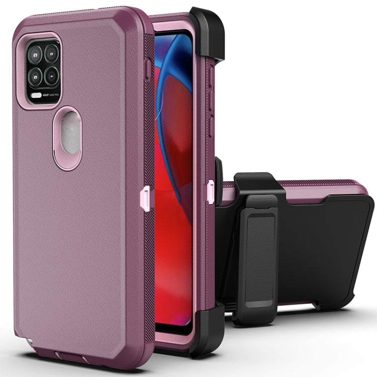 For Motorola Moto G Stylus 5G Robot Shockproof Silicone + PC Protective Case with Back Clip Holder