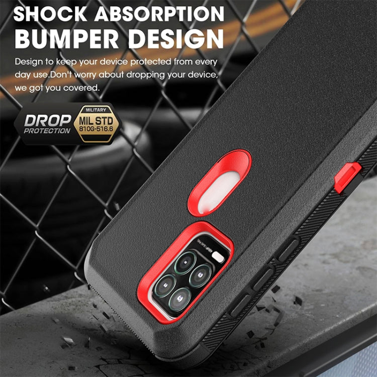 For Motorola Moto G Stylus 5G Robot Shockproof Silicone + PC Protective Case with Back Clip Holder