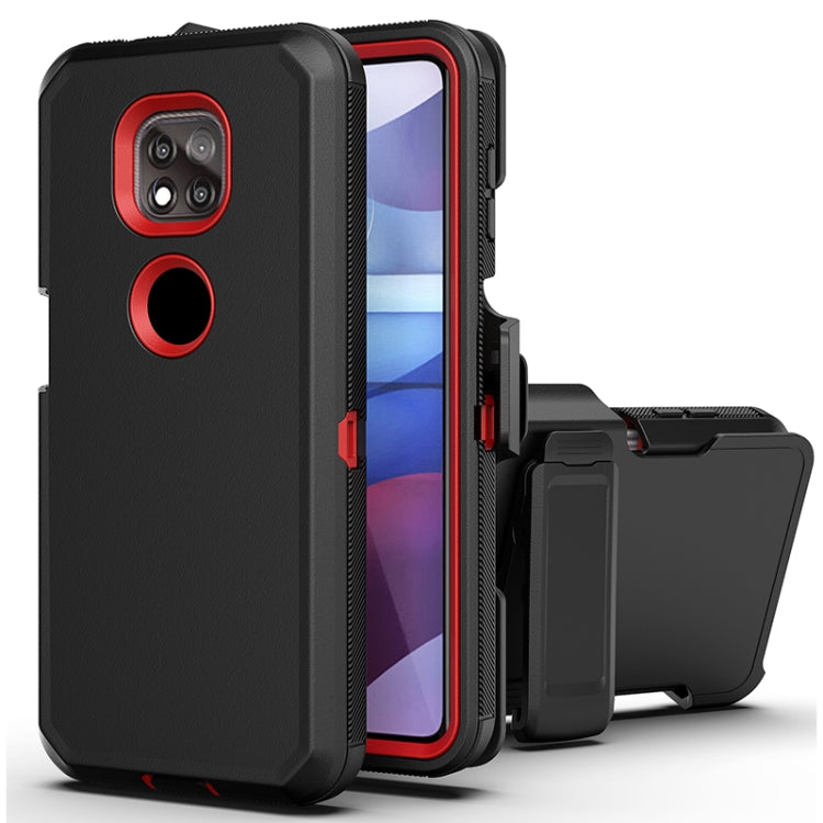 For Motorola Moto G Power 2021 Robot Shockproof Silicone + PC Protective Case with Back Clip Holder